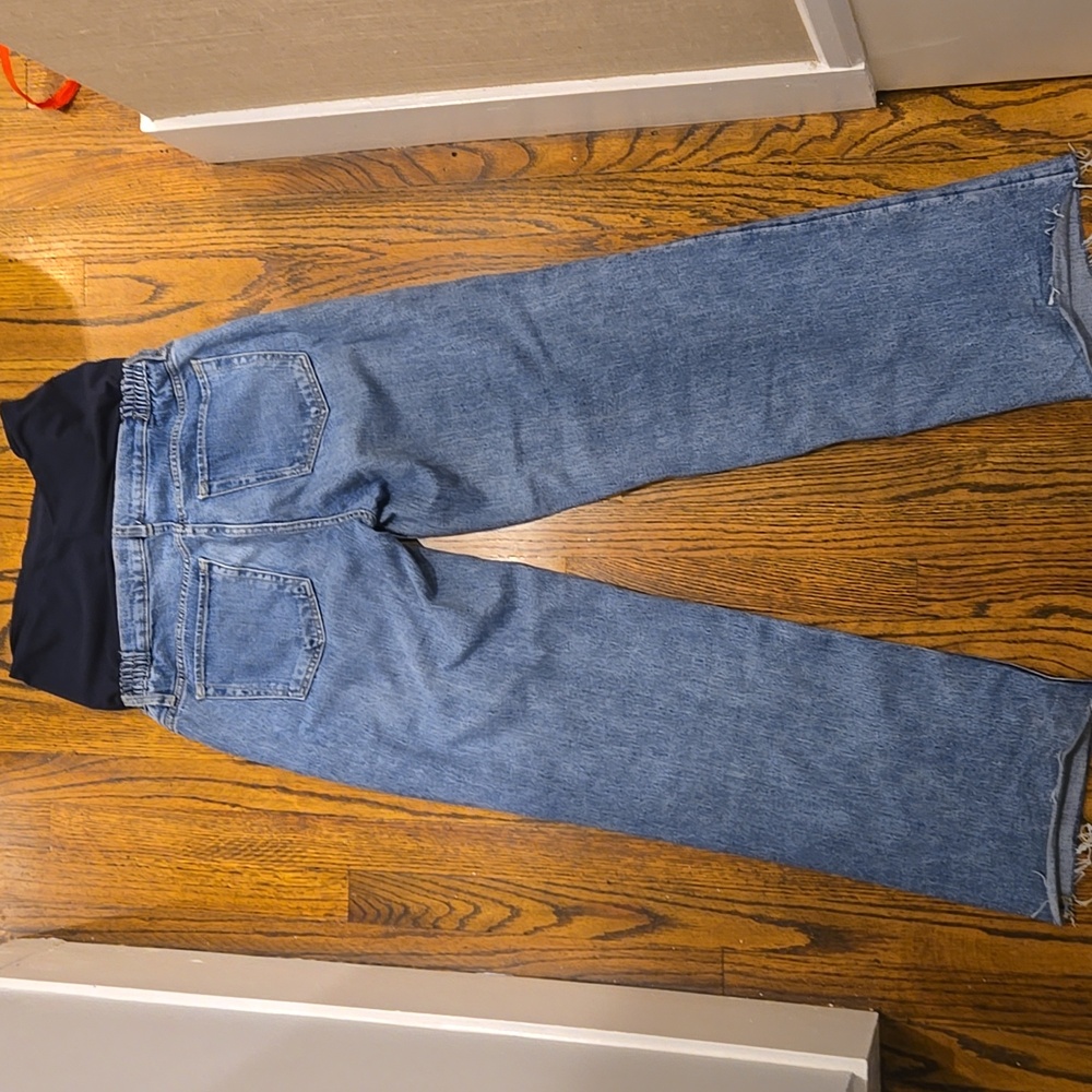 Mango Maternity Over The Bump Wide Leg Jeans 8 - Picture 5 of 6